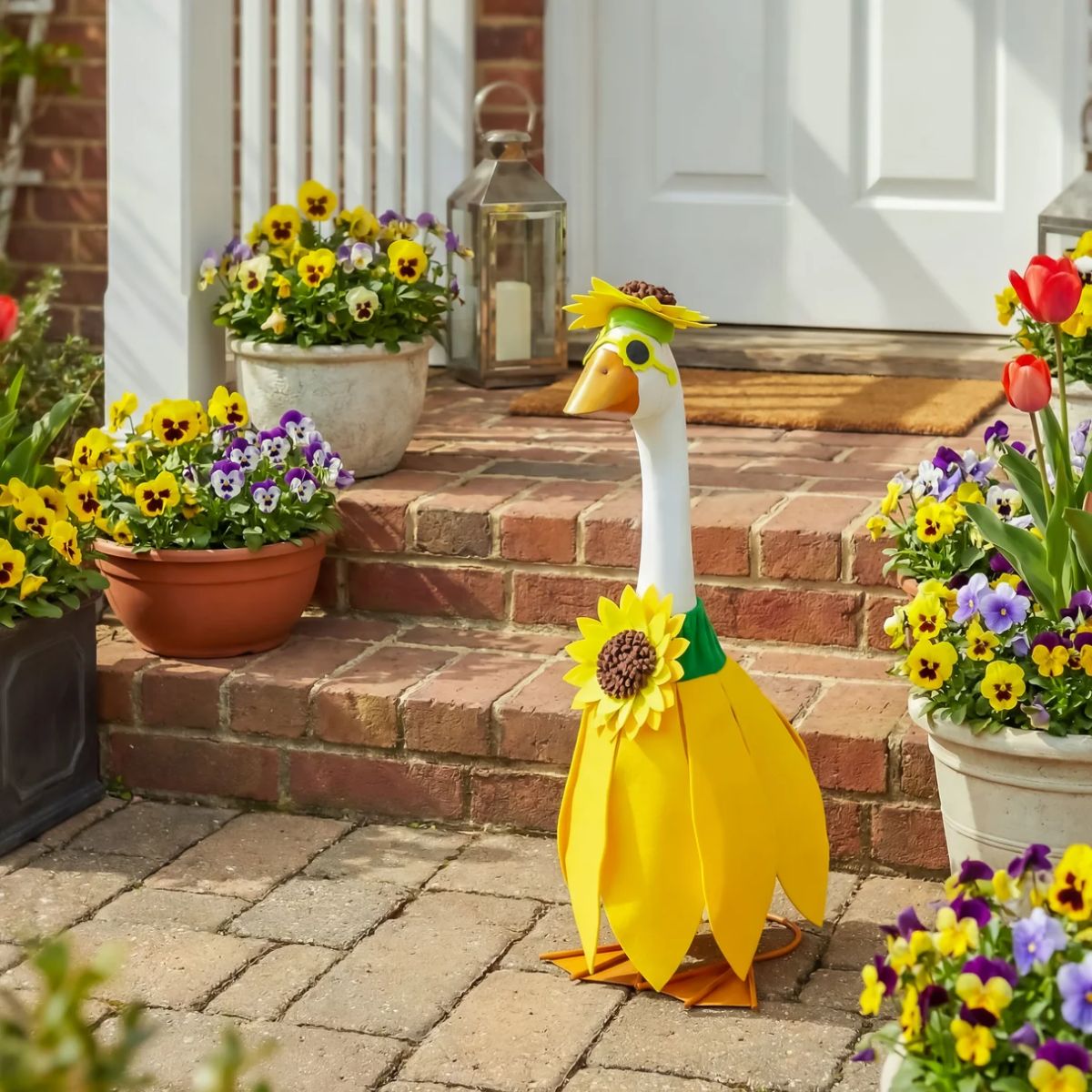 Evergreen Porch Goose Outfit Sunflower
