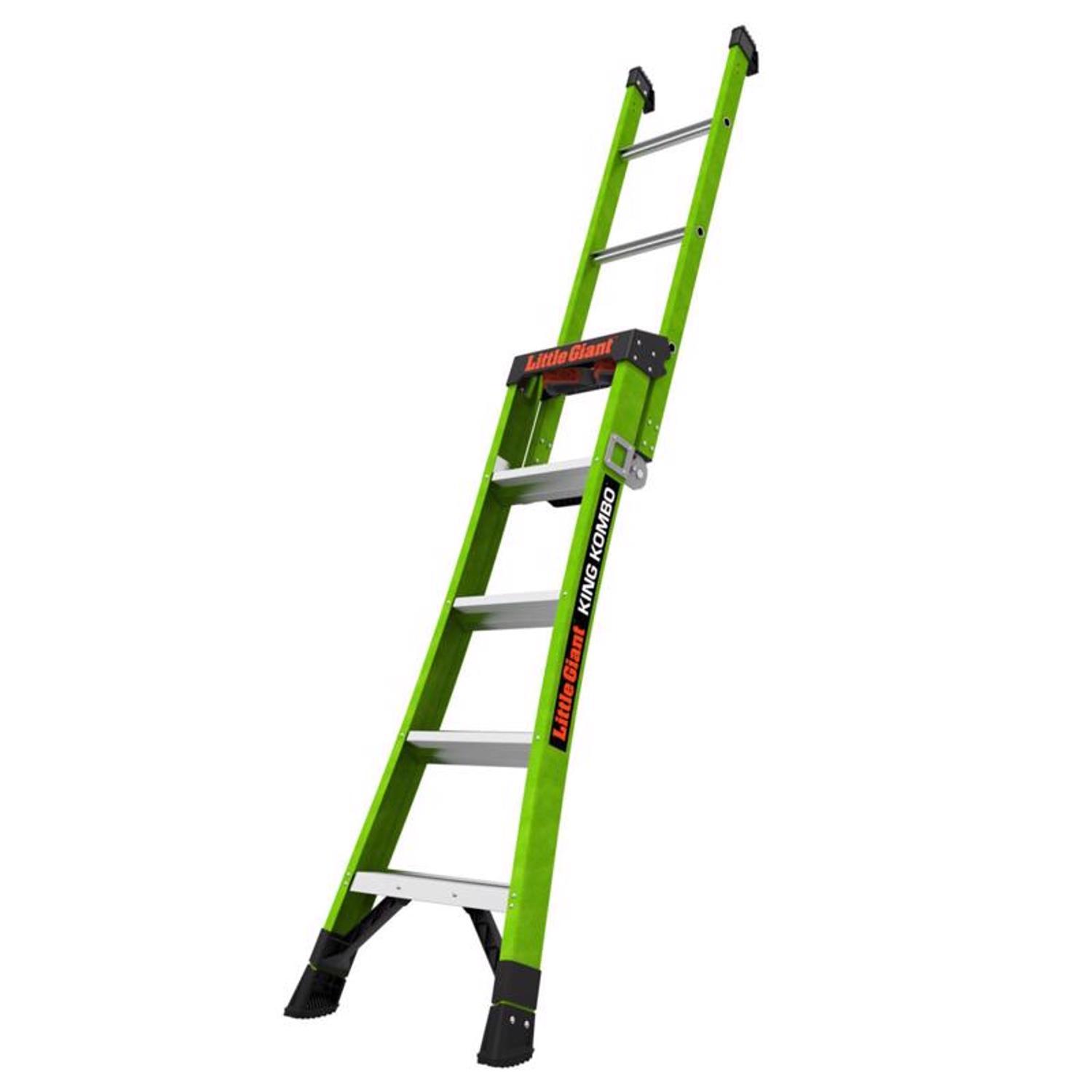 Little Giant King Kombo 5 ft. H Fiberglass Multi-Position Ladder Type IAA 375 lb. cap.