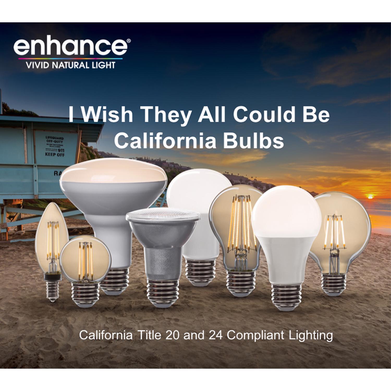 Feit Enhance A15 E12 (Candelabra) LED Bulb Soft White 40 Watt Equivalence 2 pk