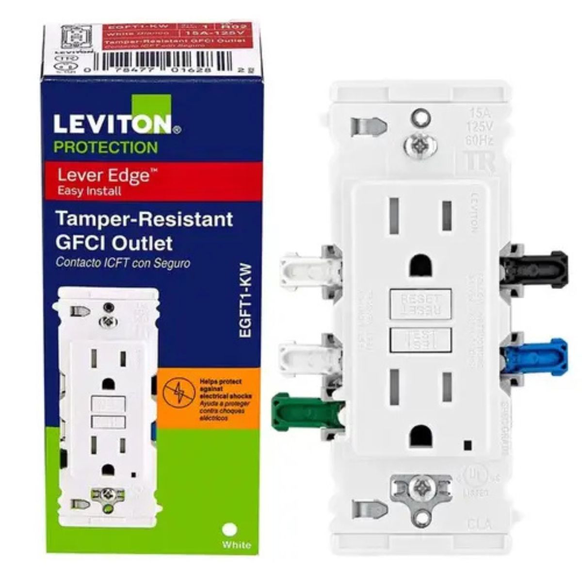 Leviton Lever Edge15 Amp 125-Volt Self Test Tamper