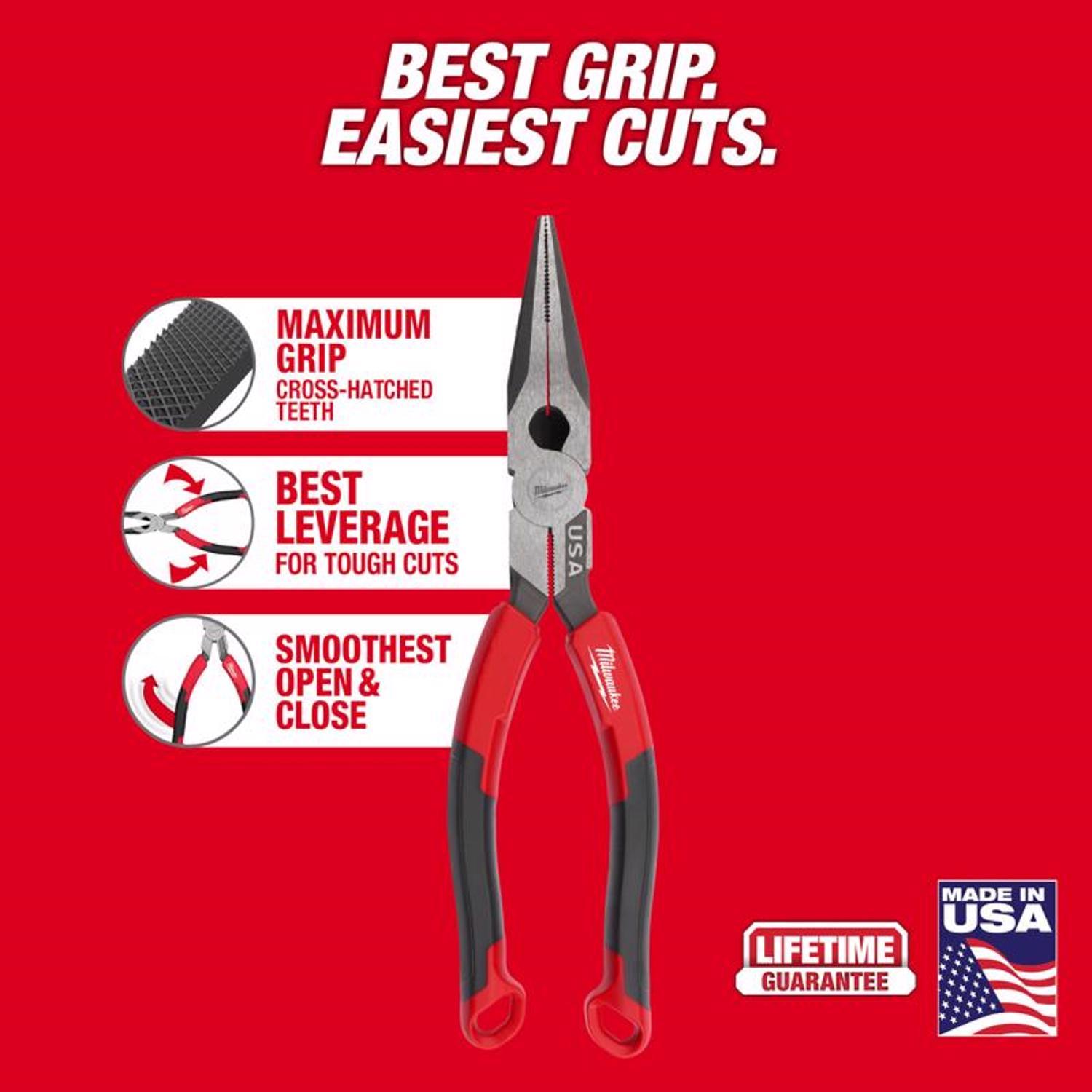 Milwaukee 8.46 in. Forged Steel Long Nose Pliers