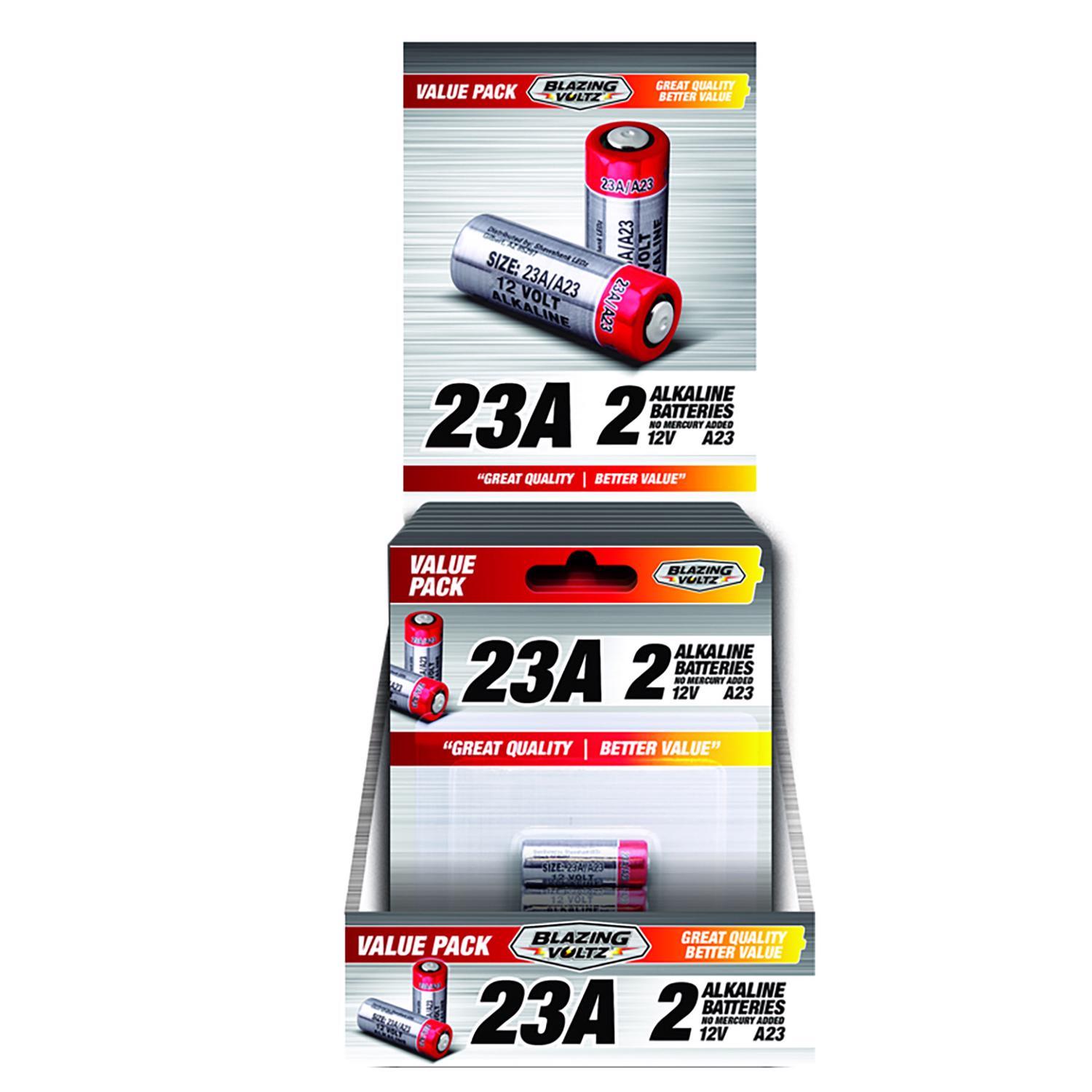 Blazing Voltz Alkaline A23 12 V Electronics Battery 23A 2 pk