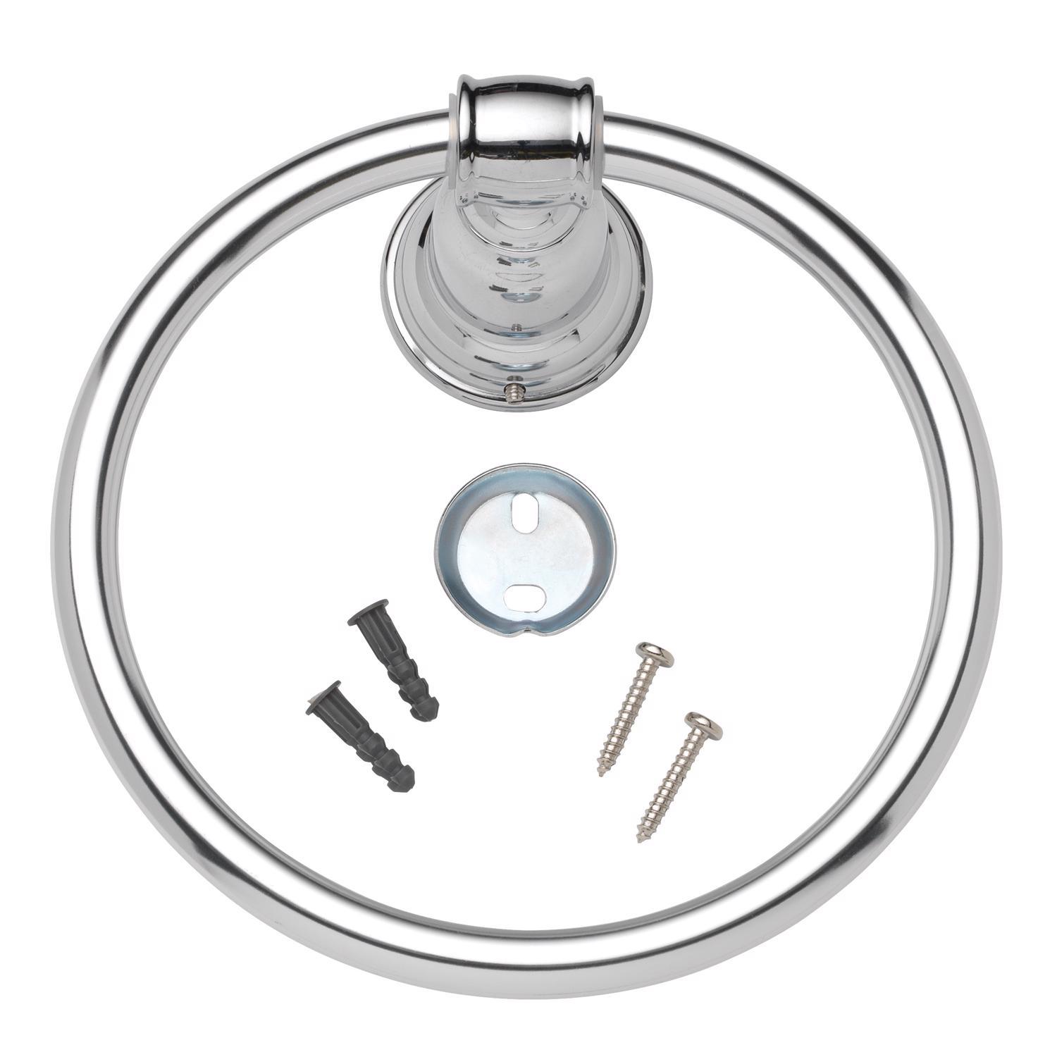 OakBrook Collection Chrome Towel Ring Die Cast Zinc