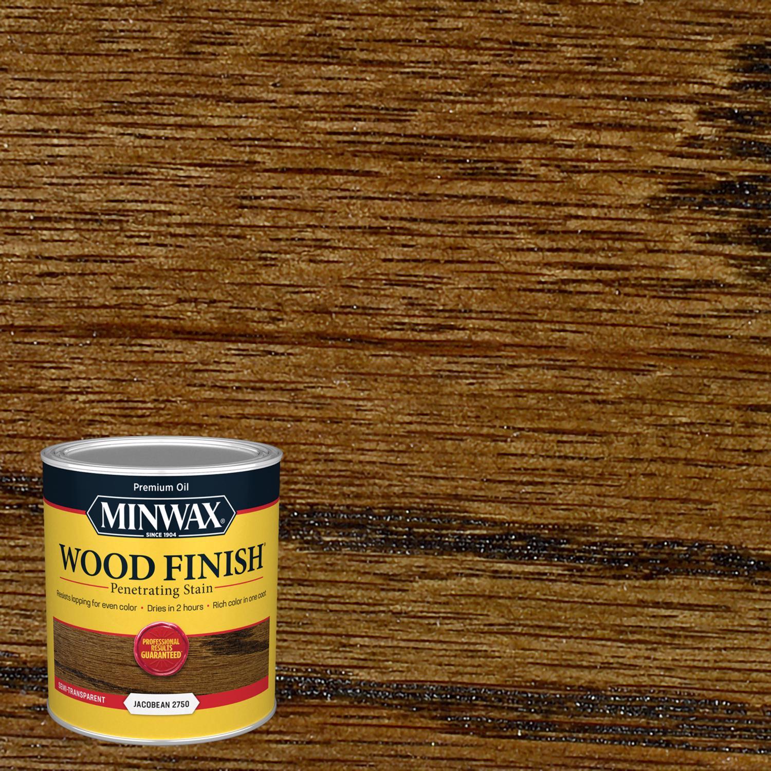 Minwax Wood Finish Semi-Transparent Jacobean Oil-Based Penetrating Wood Stain 1 qt