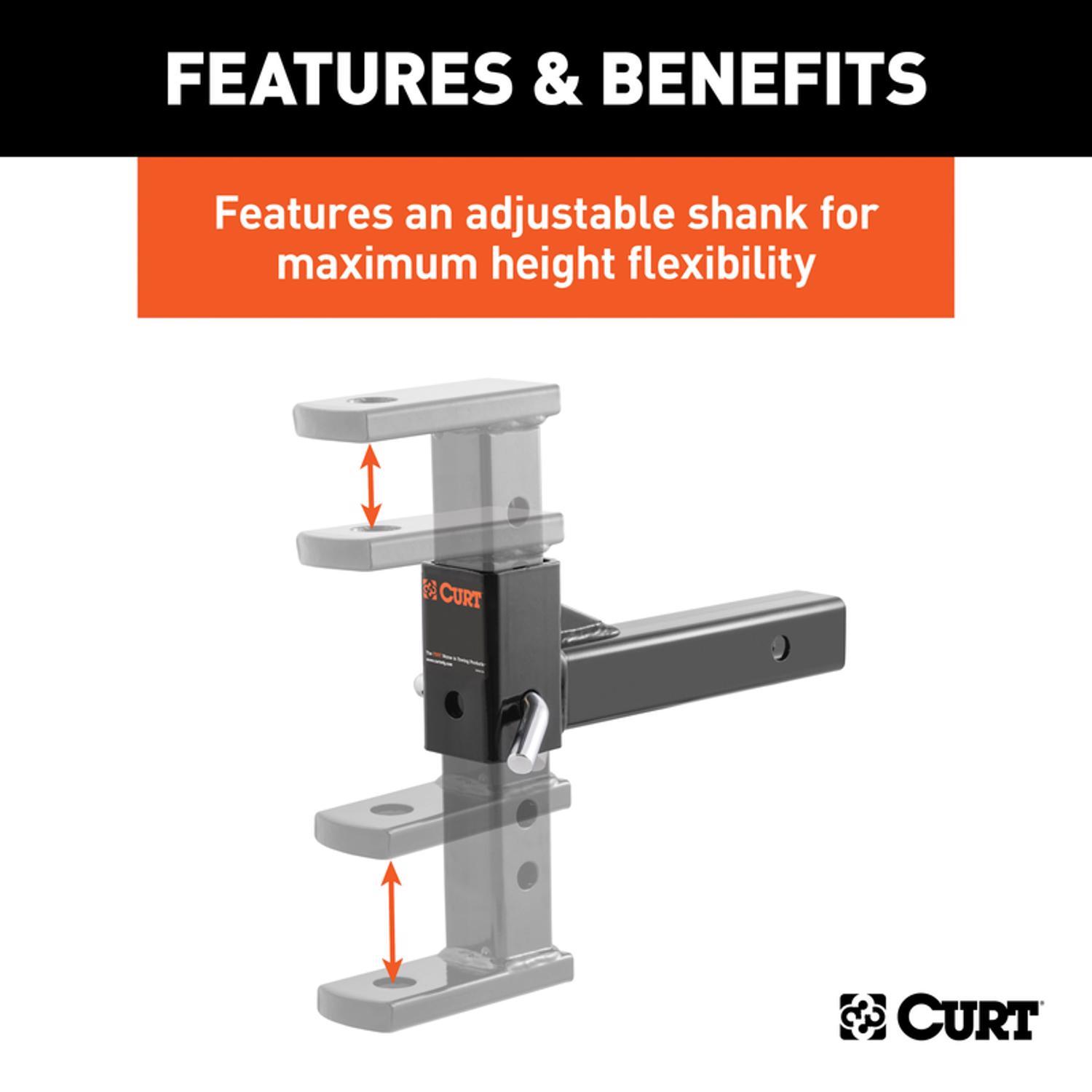 CURT 5000 lb. cap. 1 in. Ball Mount