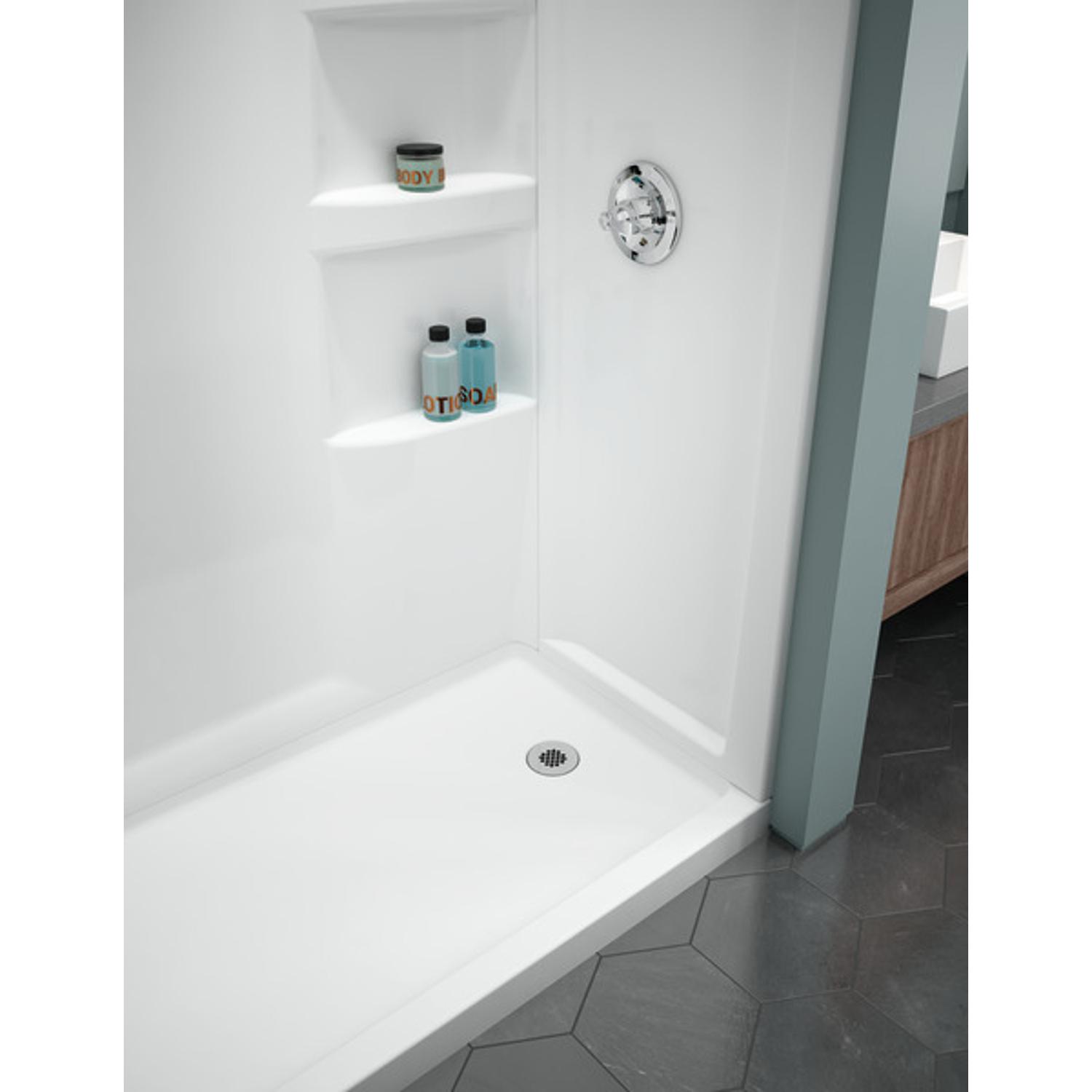 Delta Hycroft 4.5 in. H X 32 in. W X 60 in. L White Shower Base