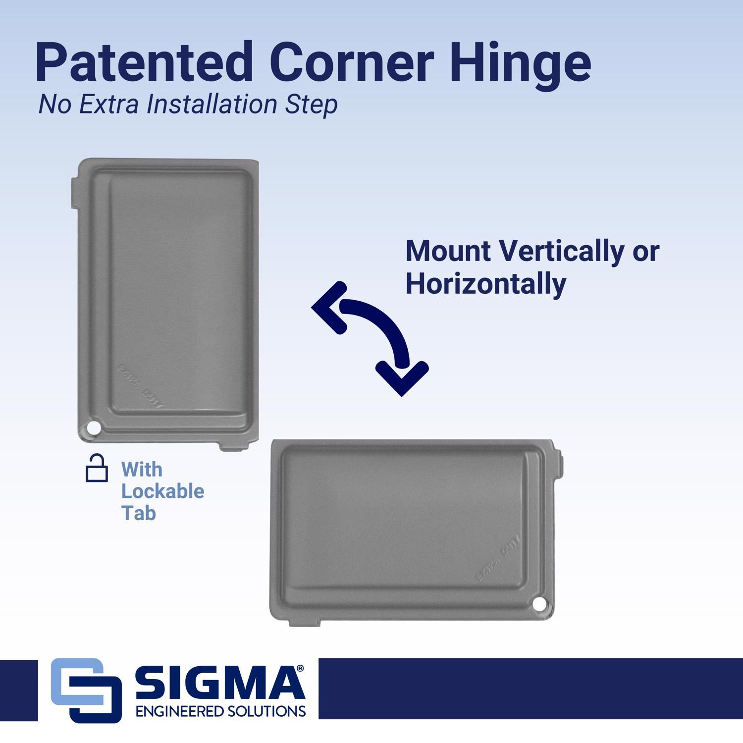 Sigma Engineered Solutions Rectangle Die-Cast Metal 1 gang 5.98 in. H X 4.02 in. W Weatherproof Cove