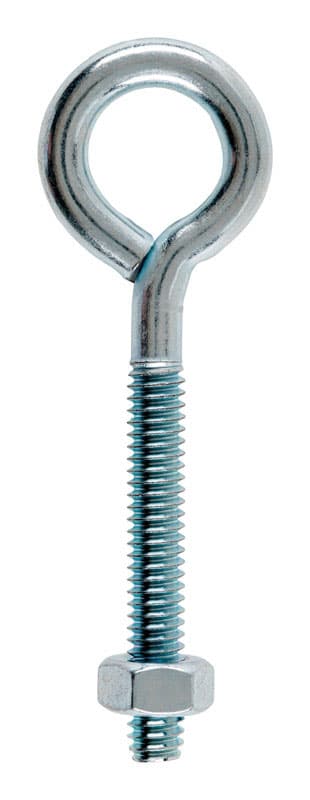 Hampton 1/4 in. X 3 in. L Zinc-Plated Steel Eyebolt Nut Included