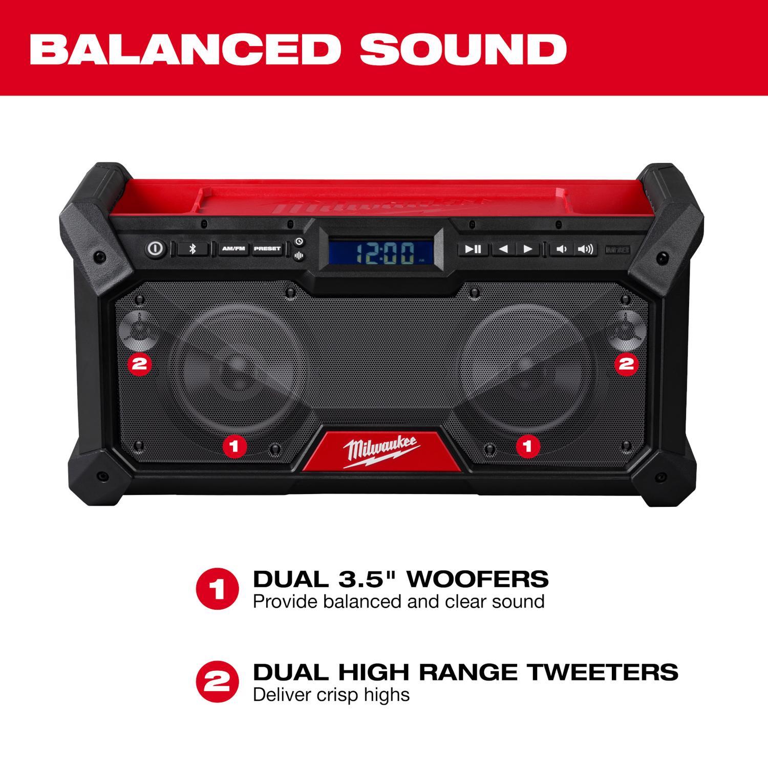 Milwaukee M18 Wireless Bluetooth Weather Resistant Jobsite Radio