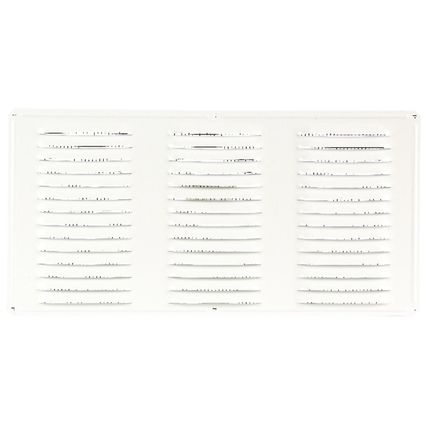 Air Vent 8 in. H X 16 in. L White Aluminum Undereave Vent