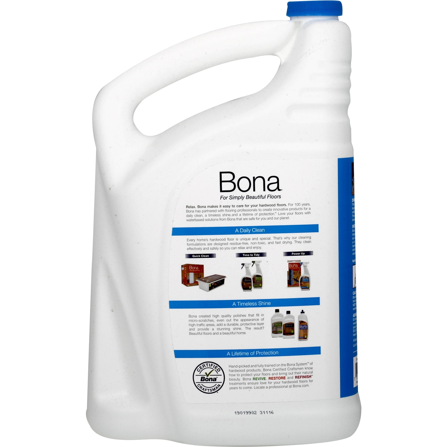 Bona PowerPlus No Scent Hardwood Floor Cleaner Liquid 160 oz