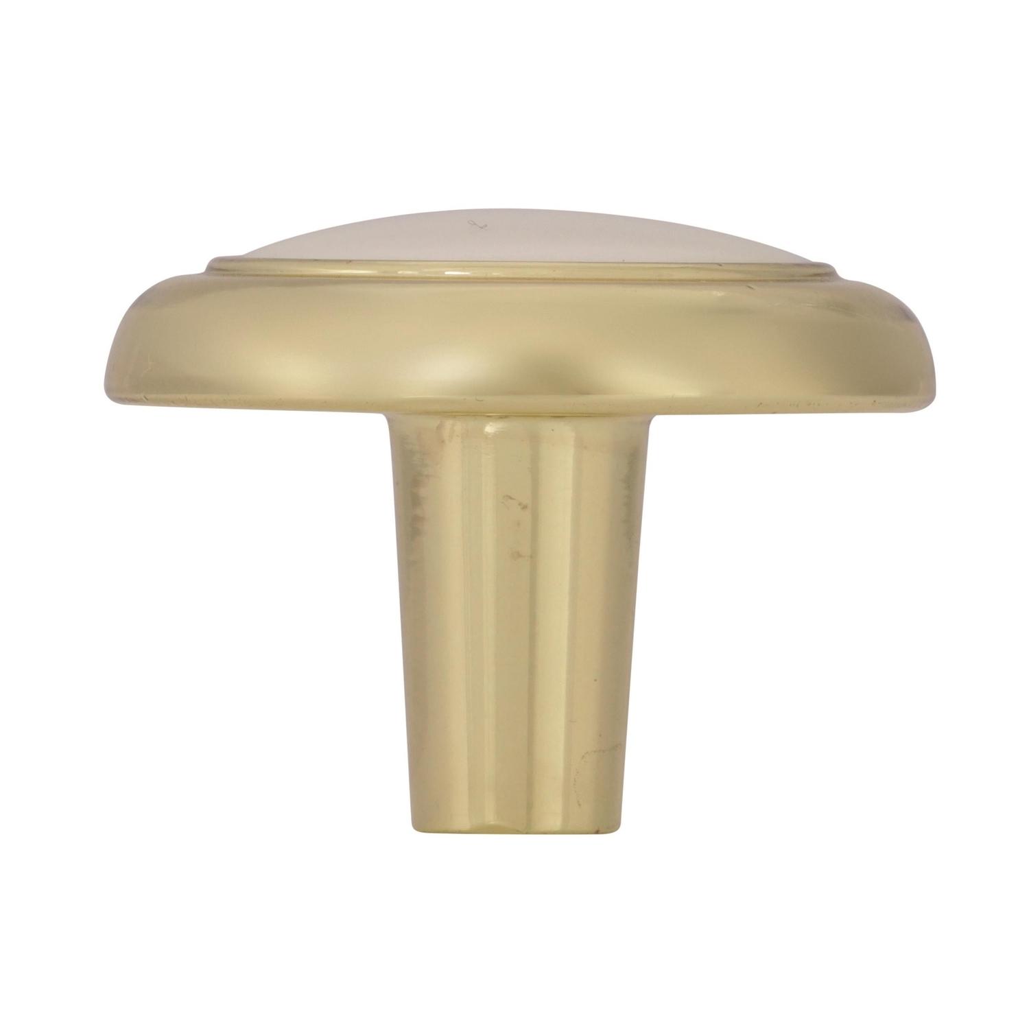 Amerock Allison Round Cabinet Knob 1-1/4 in. D 15/16 in. Polished Brass 1 pk