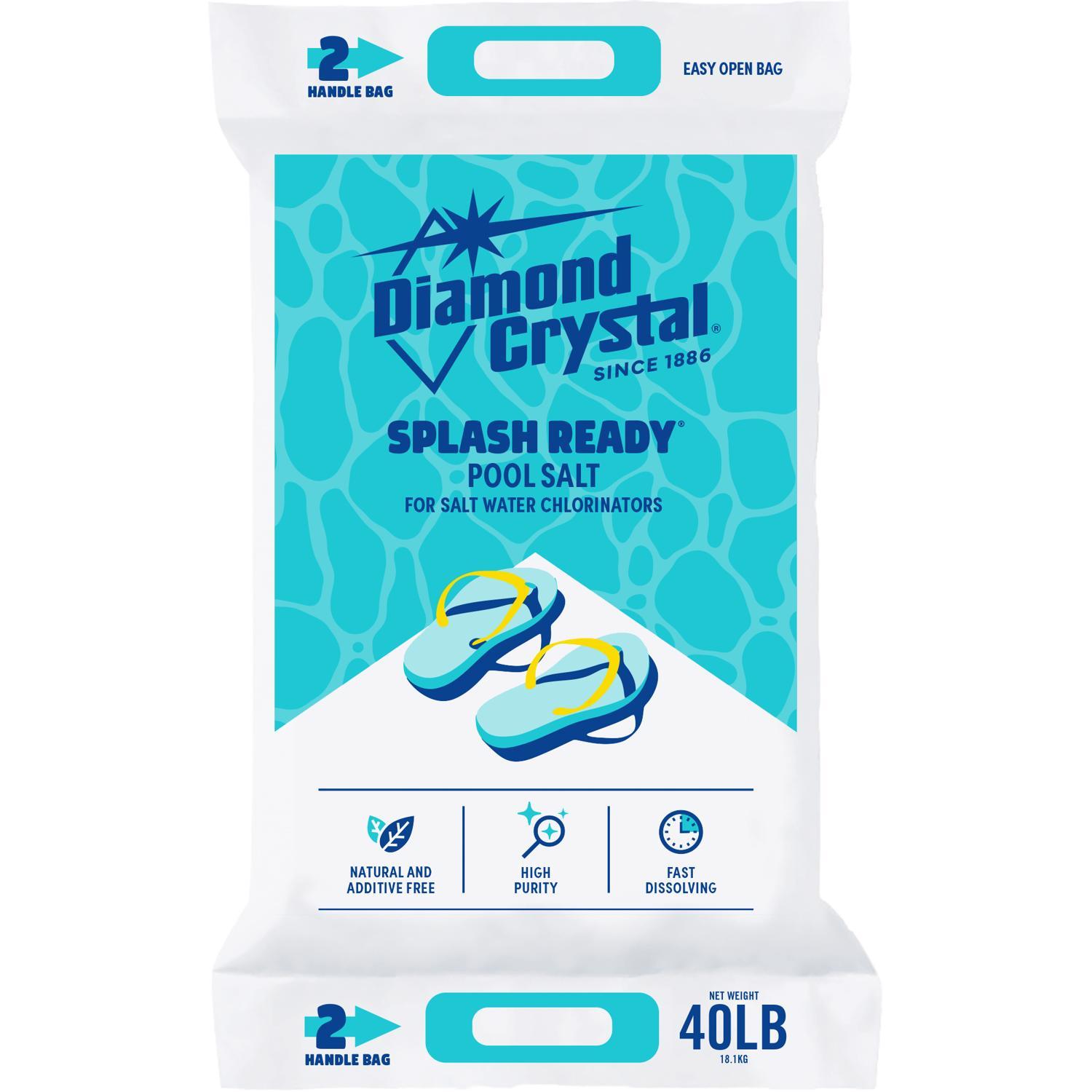 Diamond Crystal Splash Ready Granule Pool Salt 40 lb