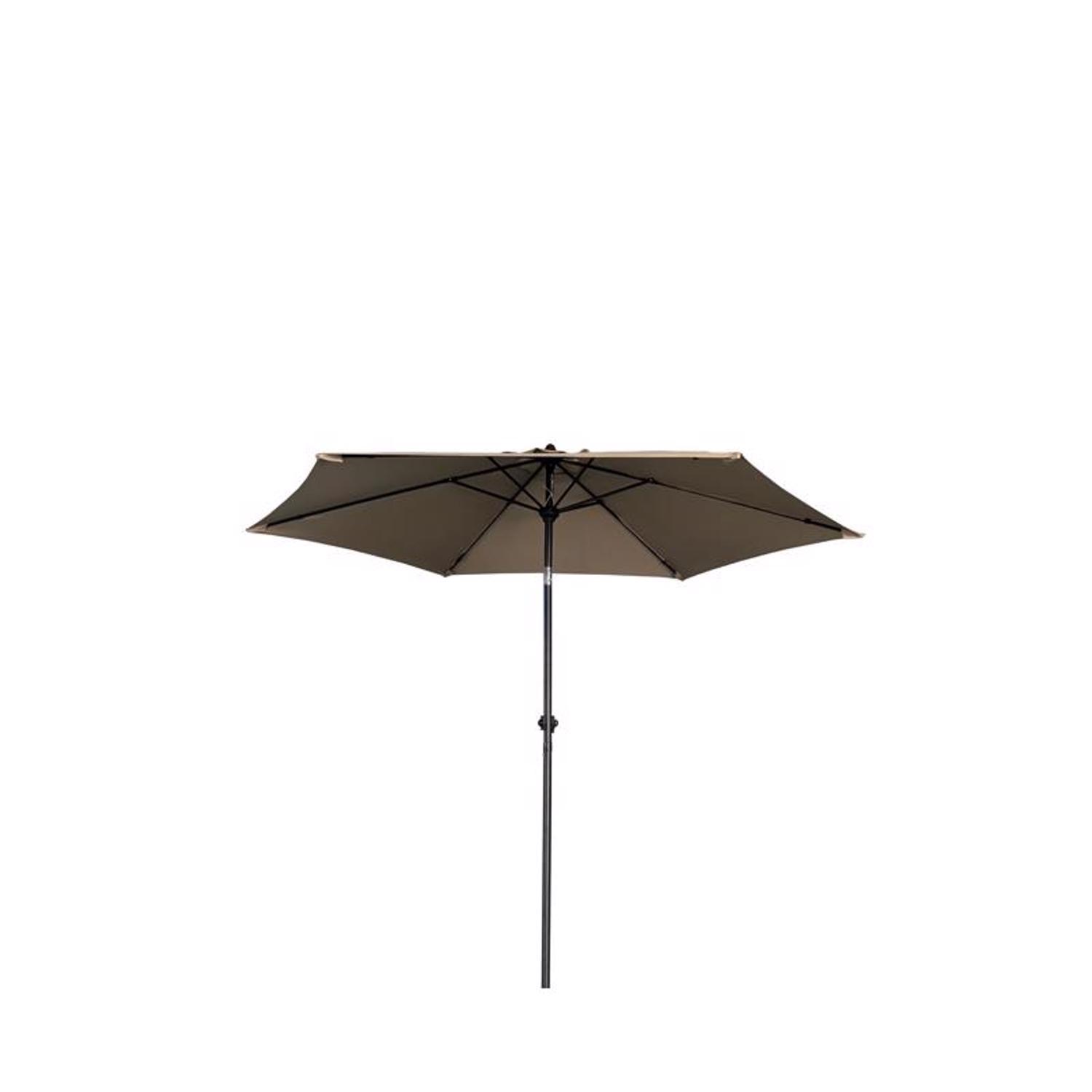 Living Accents 9 ft. Tiltable Taupe Market Umbrella