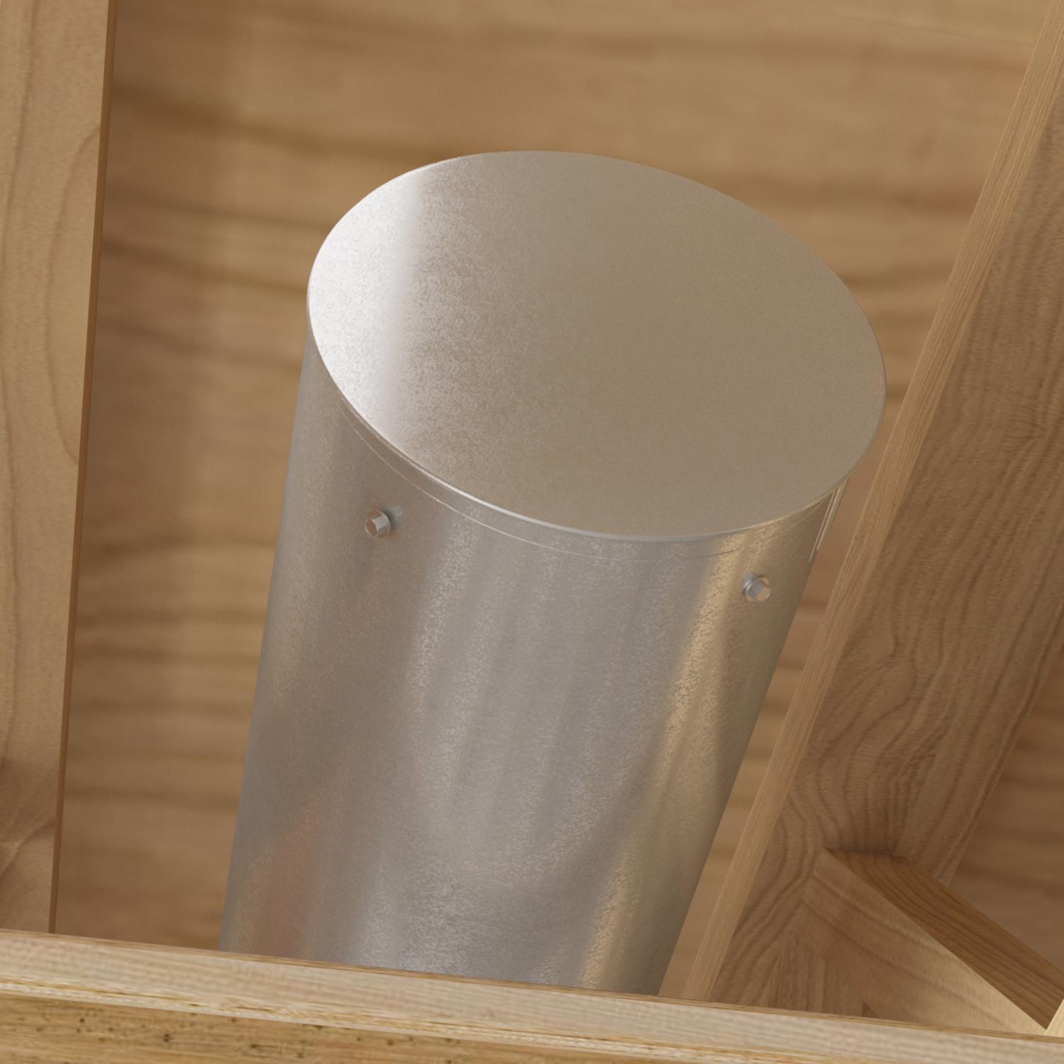 Imperial 6 in. D Galvanized Steel Crimped Pipe End Cap