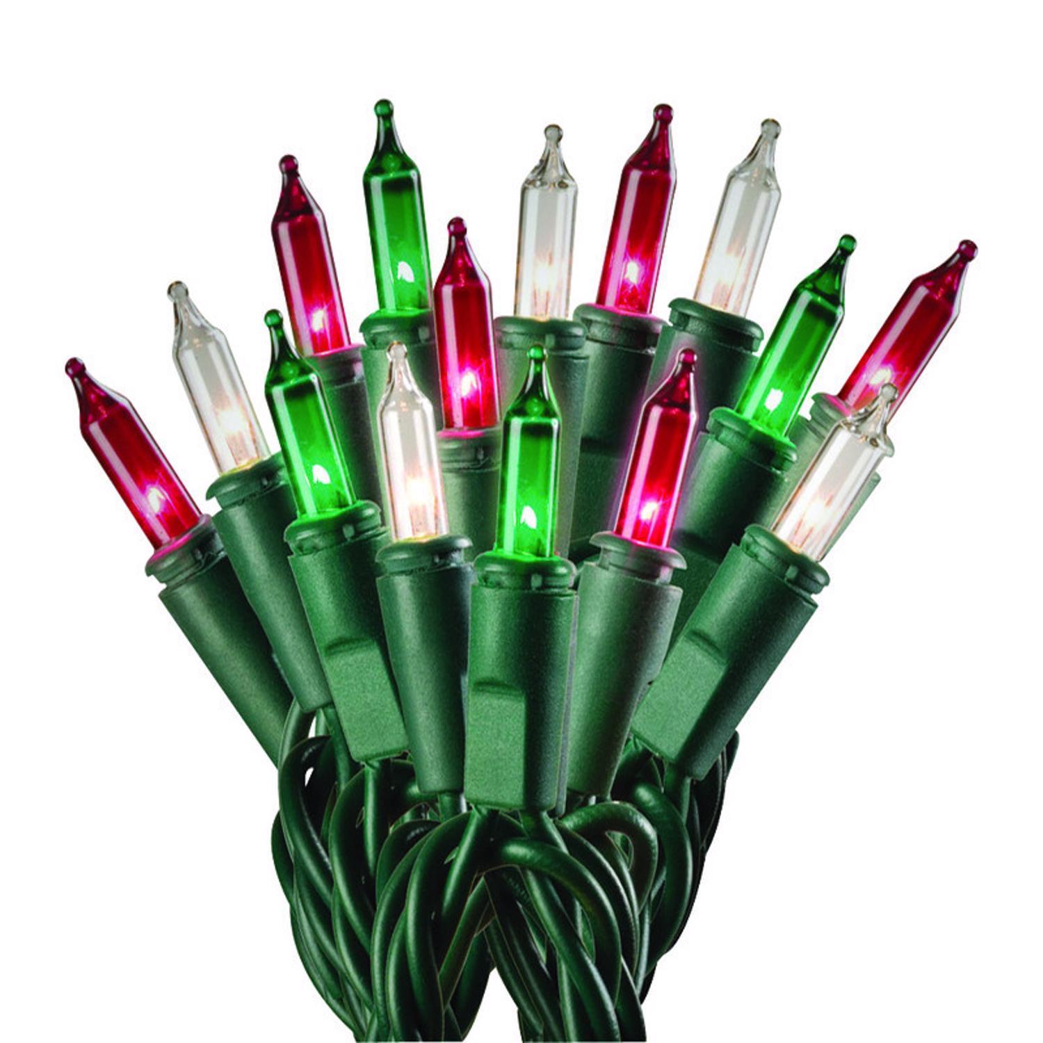 Celebrations Red Incandescent Mini Multicolored 100 ct String Christmas Lights 20 ft.