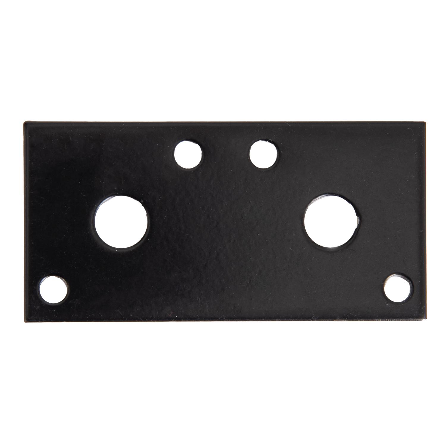 Hampton 3 in. H X 1-1/4 in. W X 1/8 in. L Black Steel Mending Plate