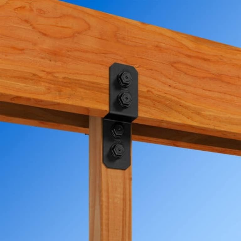 Simpson Strong-Tie APVDJT2-4 Outdoor Accents® Avant Collection™ 3 in. ZMAX®, Black Powder-Coated Deck Joist Tie for 2X, 24-Pack