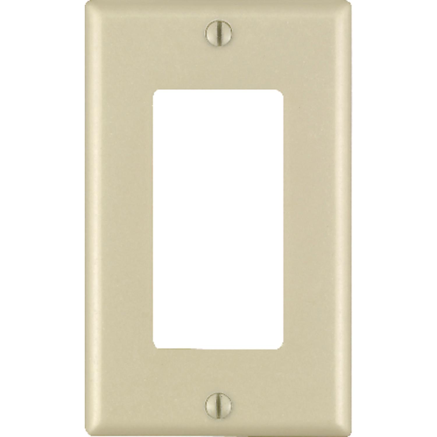 Leviton Decora Ivory 1 gang Thermoset Plastic Decorator Wall Plate 1 pk