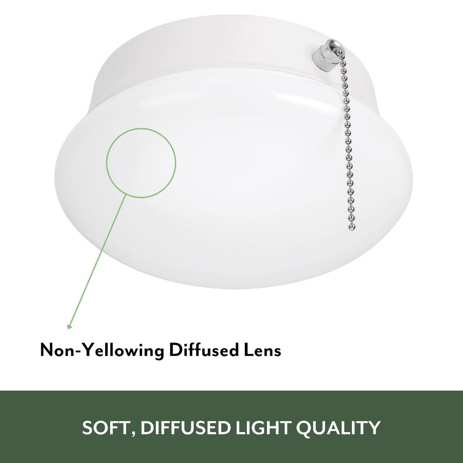 ETI 3.58 in. H X 7 in. W X 7 in. L White LED Ceiling Spin Light