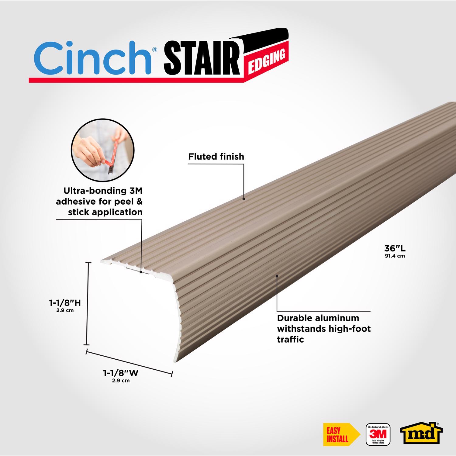 M-D Building Products CINCH 1.125 in. H X 1.125 in. W X 36 in. L Prefinished Satin Nickel Aluminum S