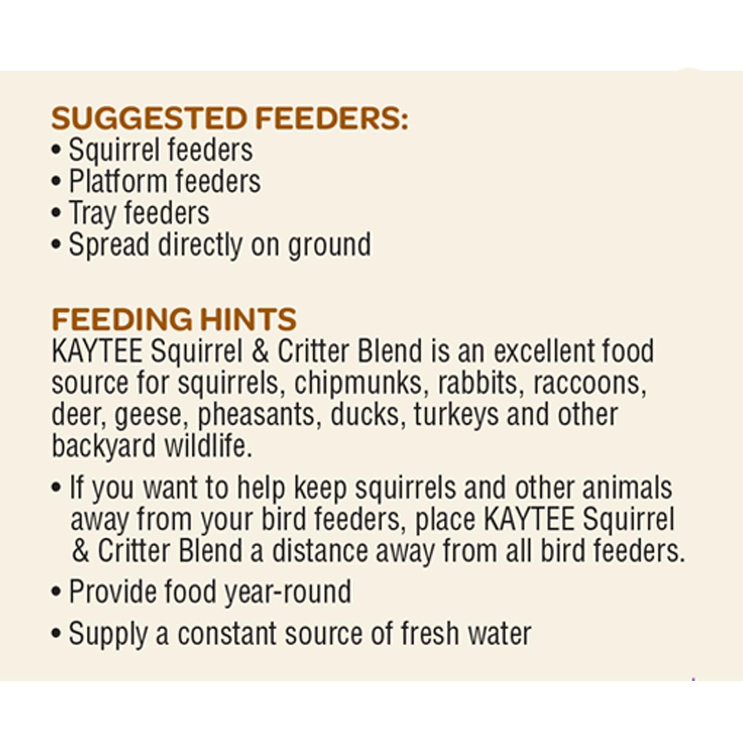 Kaytee Squirrel & Critter Squirrel and Critter Food 10 lb