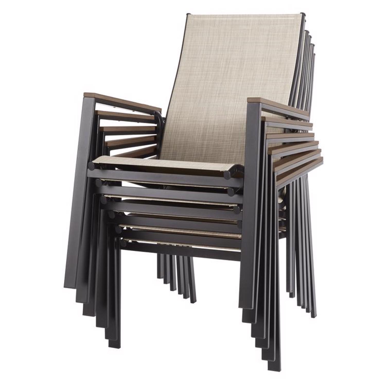 Living Accents Black Steel Frame Sling Chair Tan