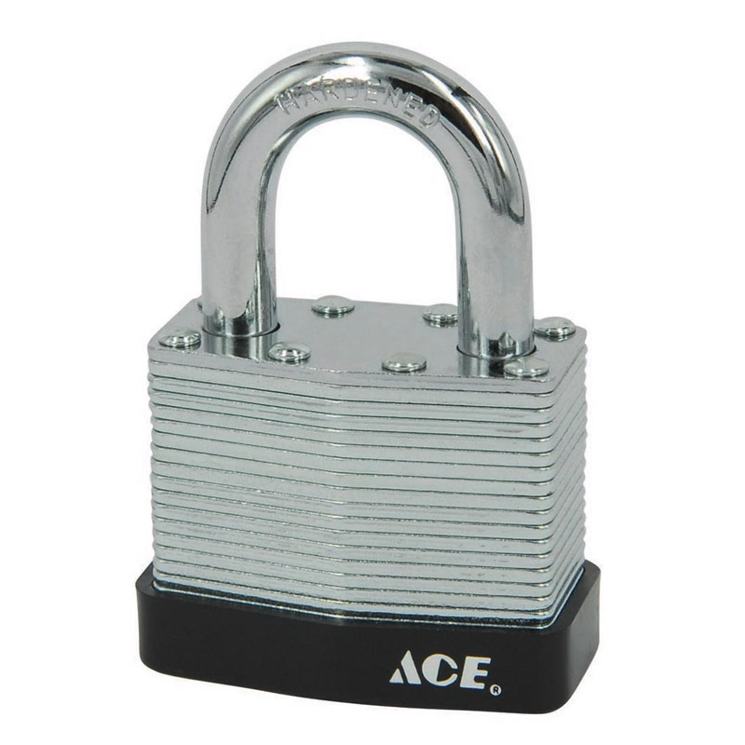 Ace 1-1/16 in. H X 1-3/16 in. W X 11/16 in. L Laminated Steel Pin Tumbler Padlock