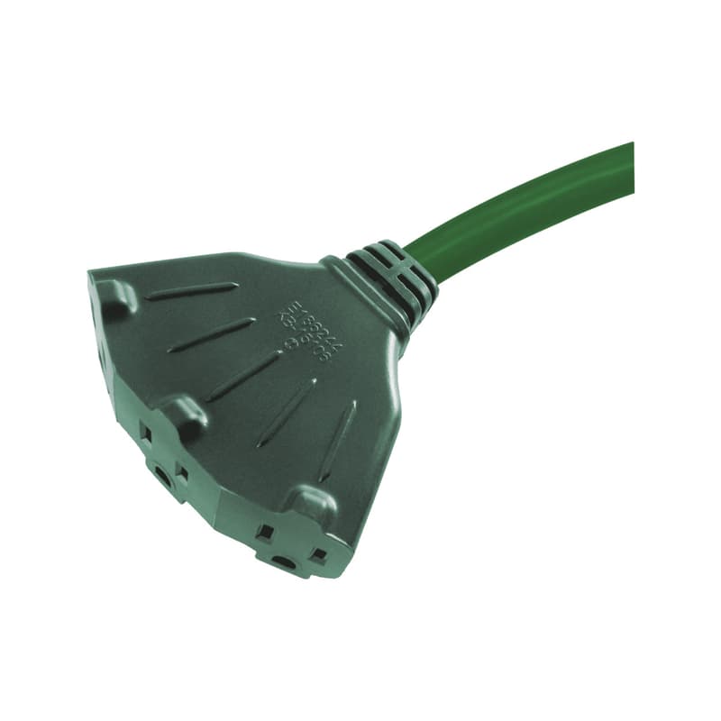 Ace Outdoor 50 ft. L Green Triple Outlet Cord 16/3 SJTW