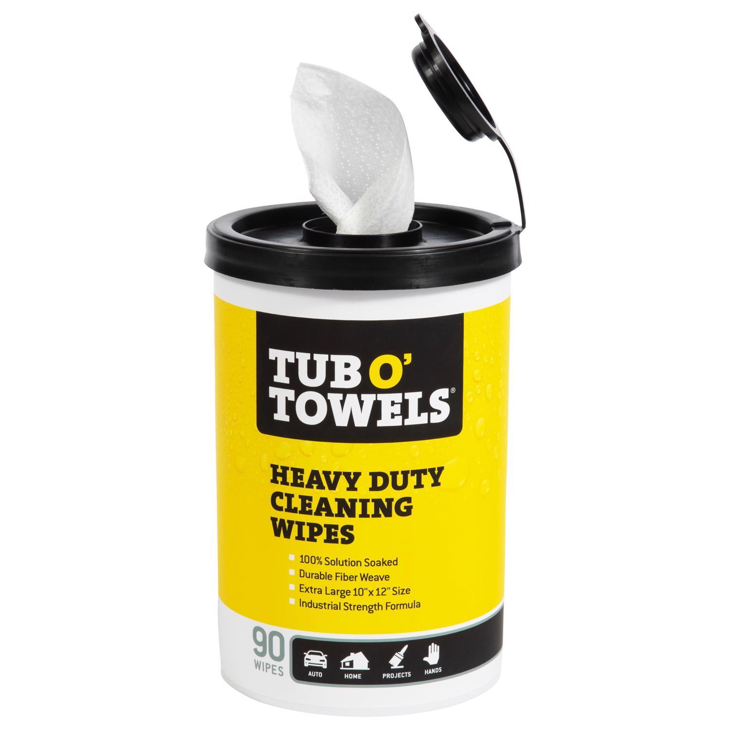 Tub O Towels Heavy Duty Fiber Weave Cleaning Wipes 12 in. W X 10 in. L 90 pk