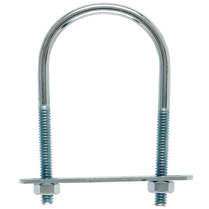 Hampton 1/4 in. X 2 in. W X 3-1/2 in. L Coarse Zinc-Plated Steel U-Bolt