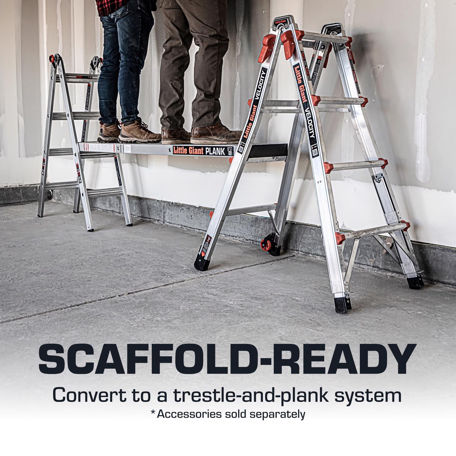 Little Giant Velocity 22 ft. H Aluminum Telescoping Multi-Position Ladder Type IA 300 lb. capacity