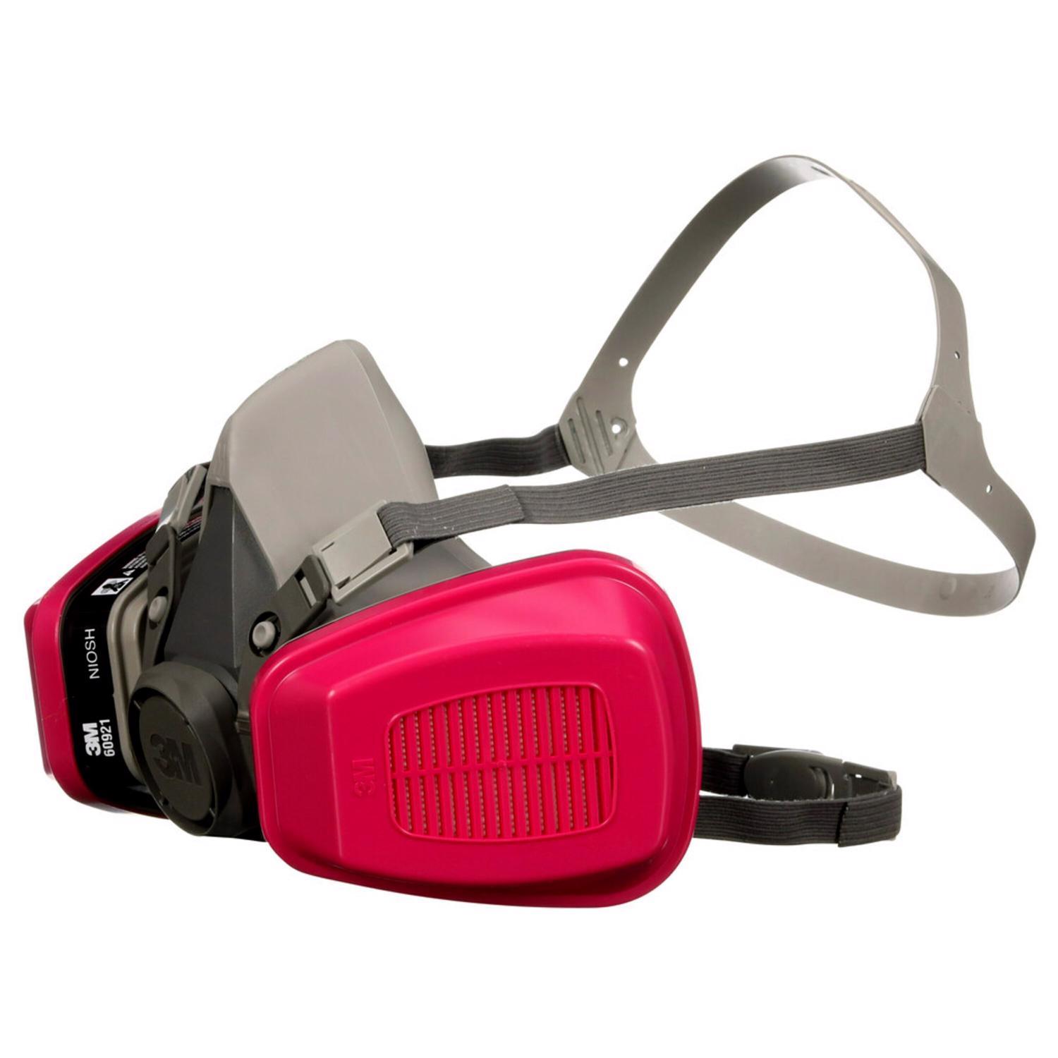 3M P100 Multi-Purpose Half Face Respirator Valved Multicolored M 1 pc