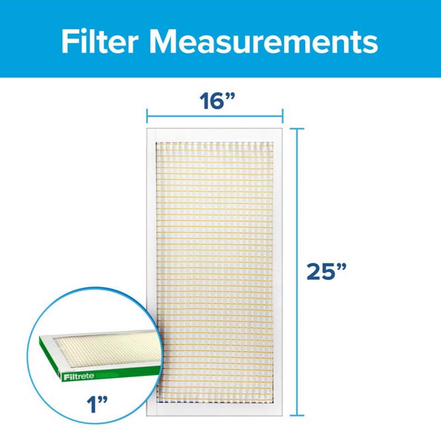 Filtrete 16 in. W X 25 in. H X 1 in. D Polypropylene 8 MERV Pleated Air Filter 1 pk