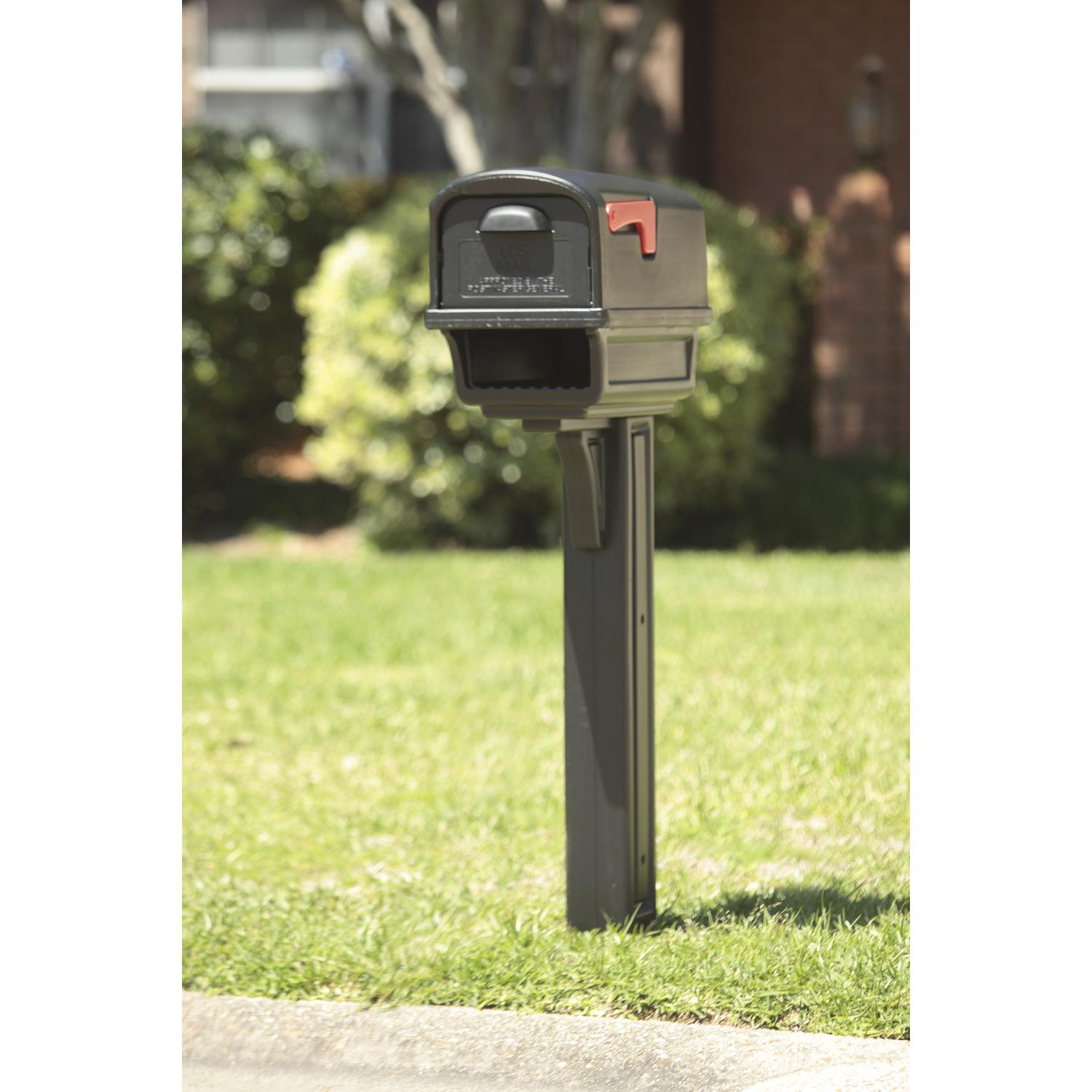 Architectural Mailboxes Gentry Classic Plastic Post Mount Black Mailbox