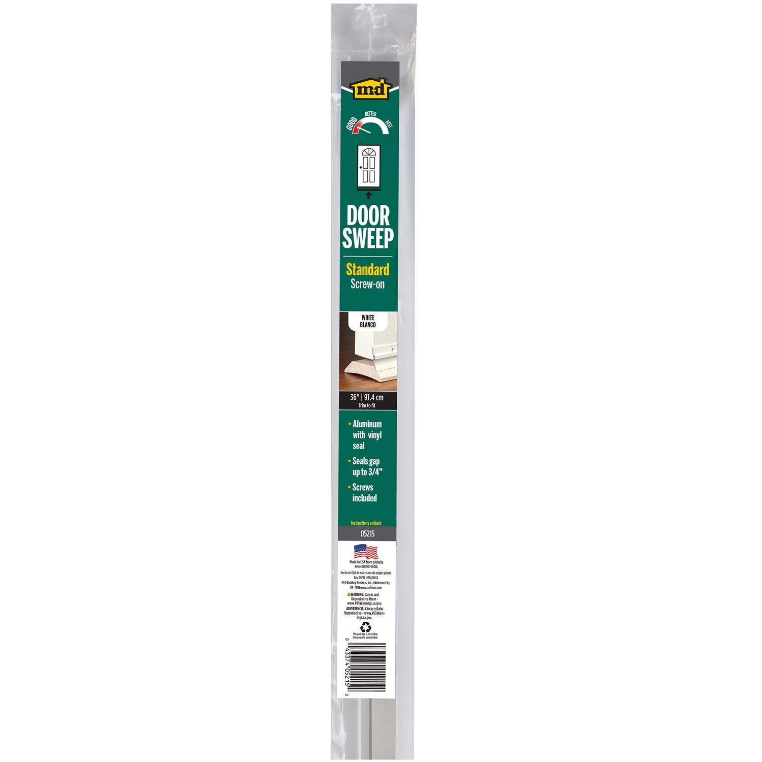 M-D White Aluminum Door Set Seal For Doors 36 in. L X 1/4 in.