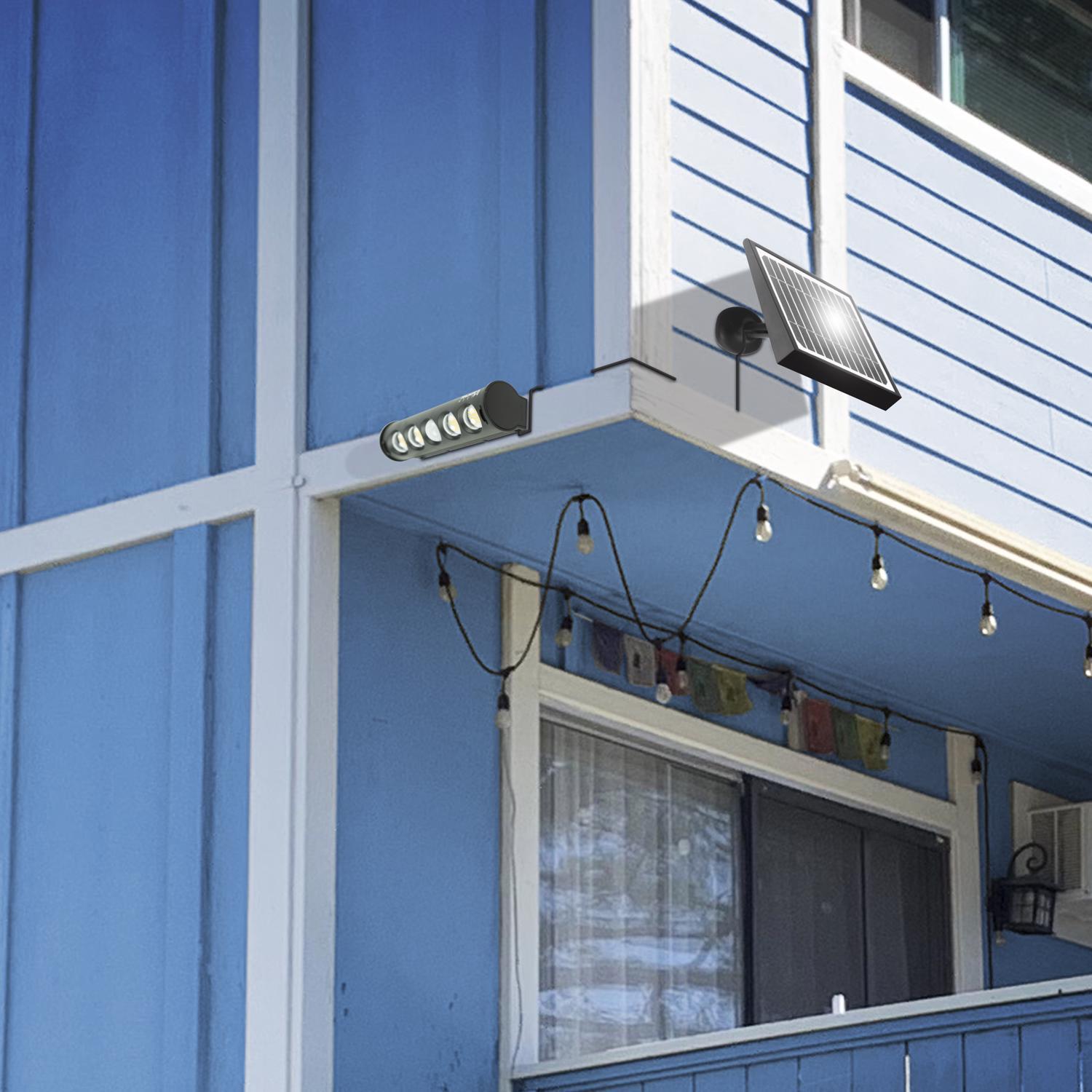 Wagan Tech Black Motion-Sensing LED Solar Wall Light