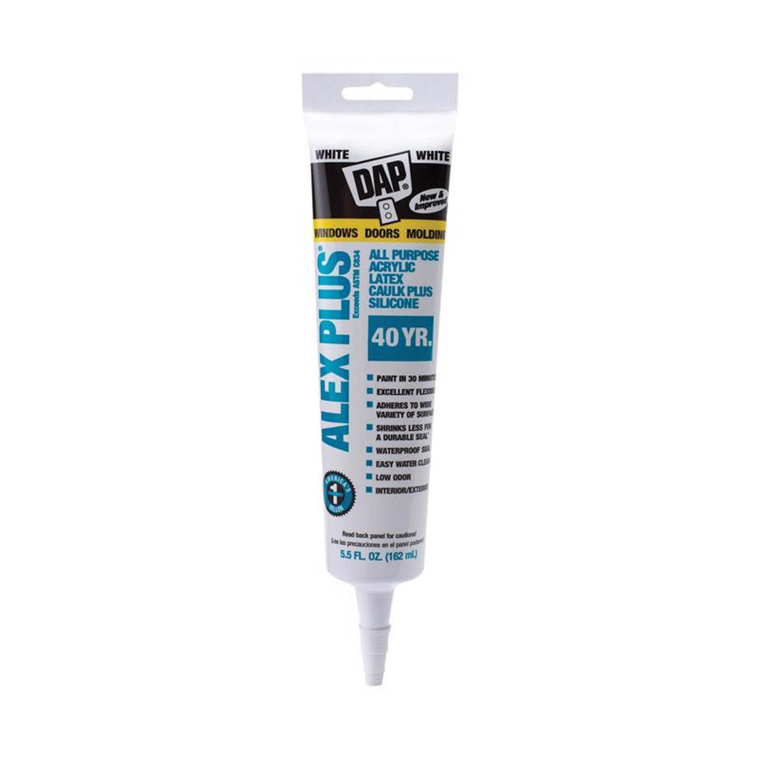 DAP Alex Plus White Acrylic All Purpose Caulk 5.5 oz