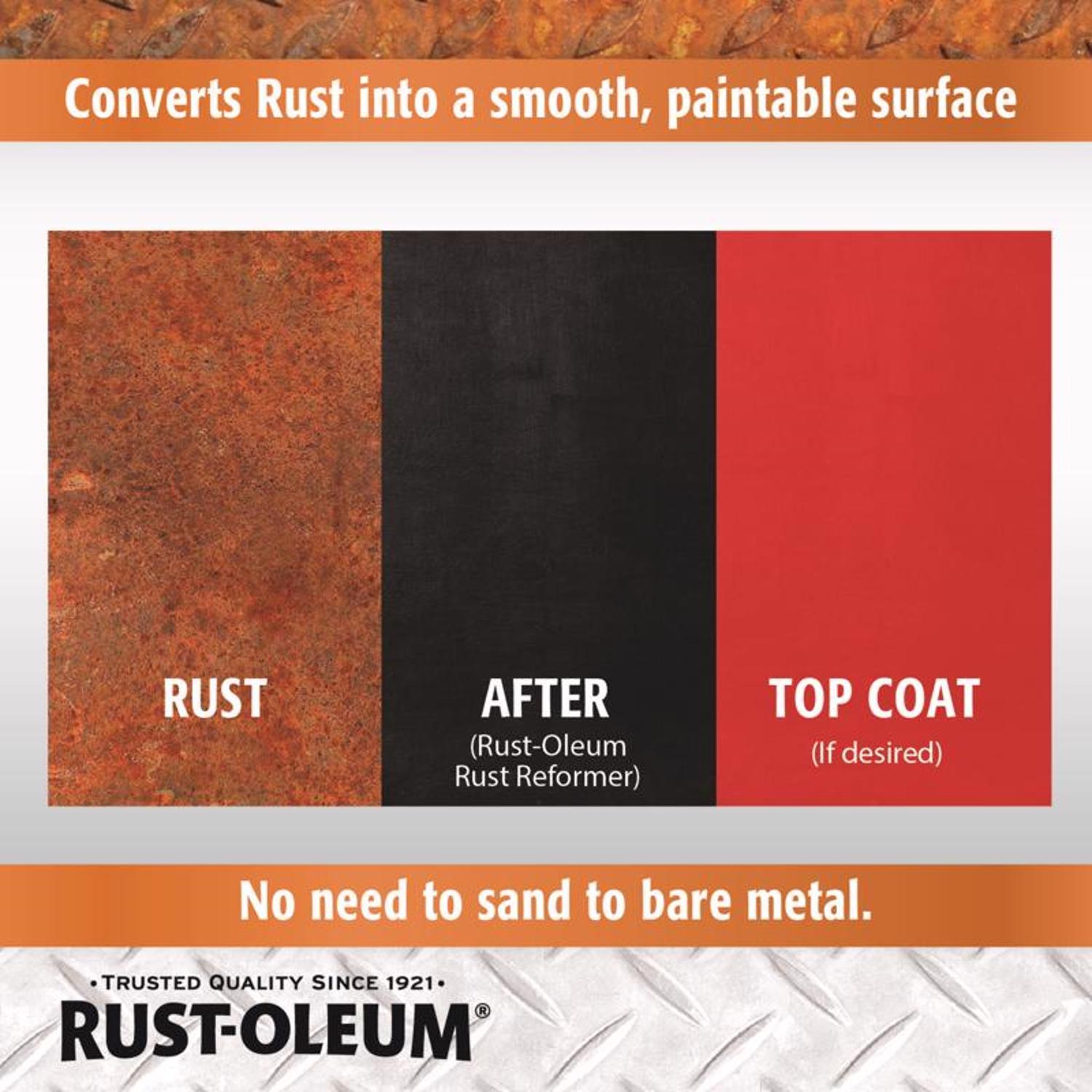 Rust-Oleum Stops Rust Indoor and Outdoor Flat Black Rust Reformer 10.25 oz
