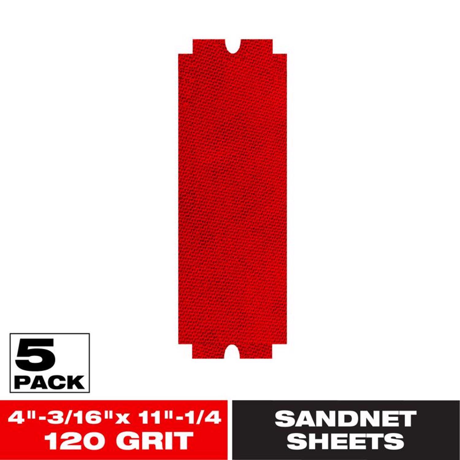 Diablo SandNet 11-1/4 in. L X 4-3/16 in. W 120 Grit Ceramic Sanding Sheet 5 pk