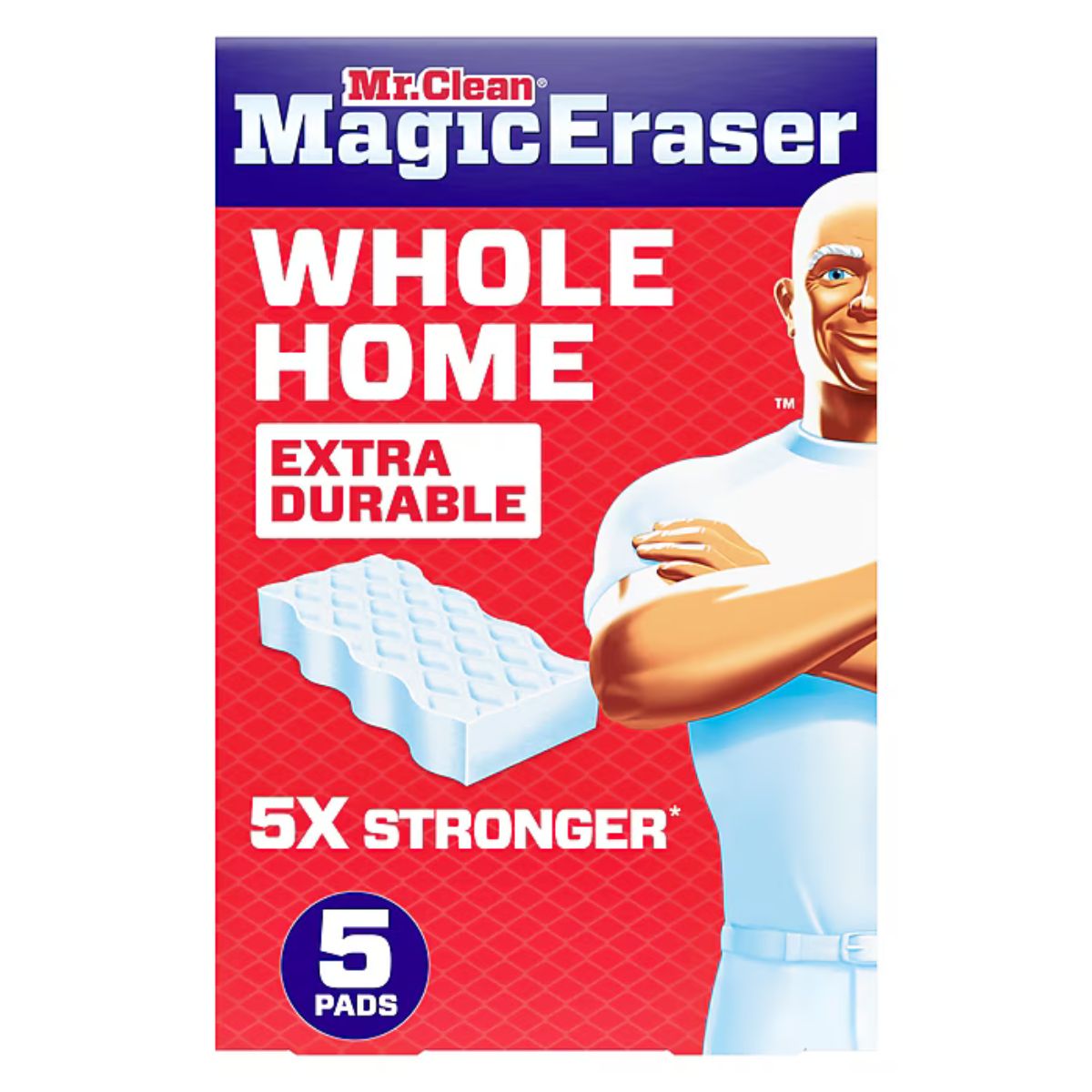 Whole Home Non-scratch Magic Eraser For All Purpose 5 Pk