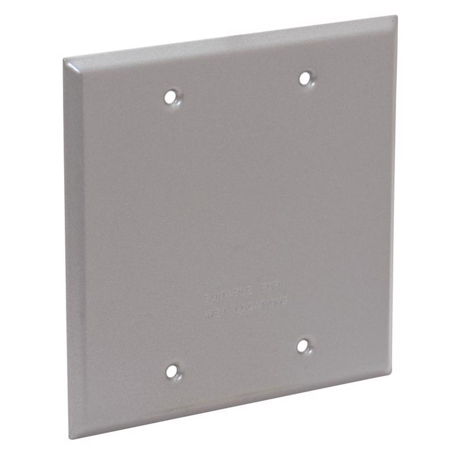 Sigma Engineered Solutions Square Steel 2 gang 4.49 in. H X 4.49 in. W Flat Box Cover