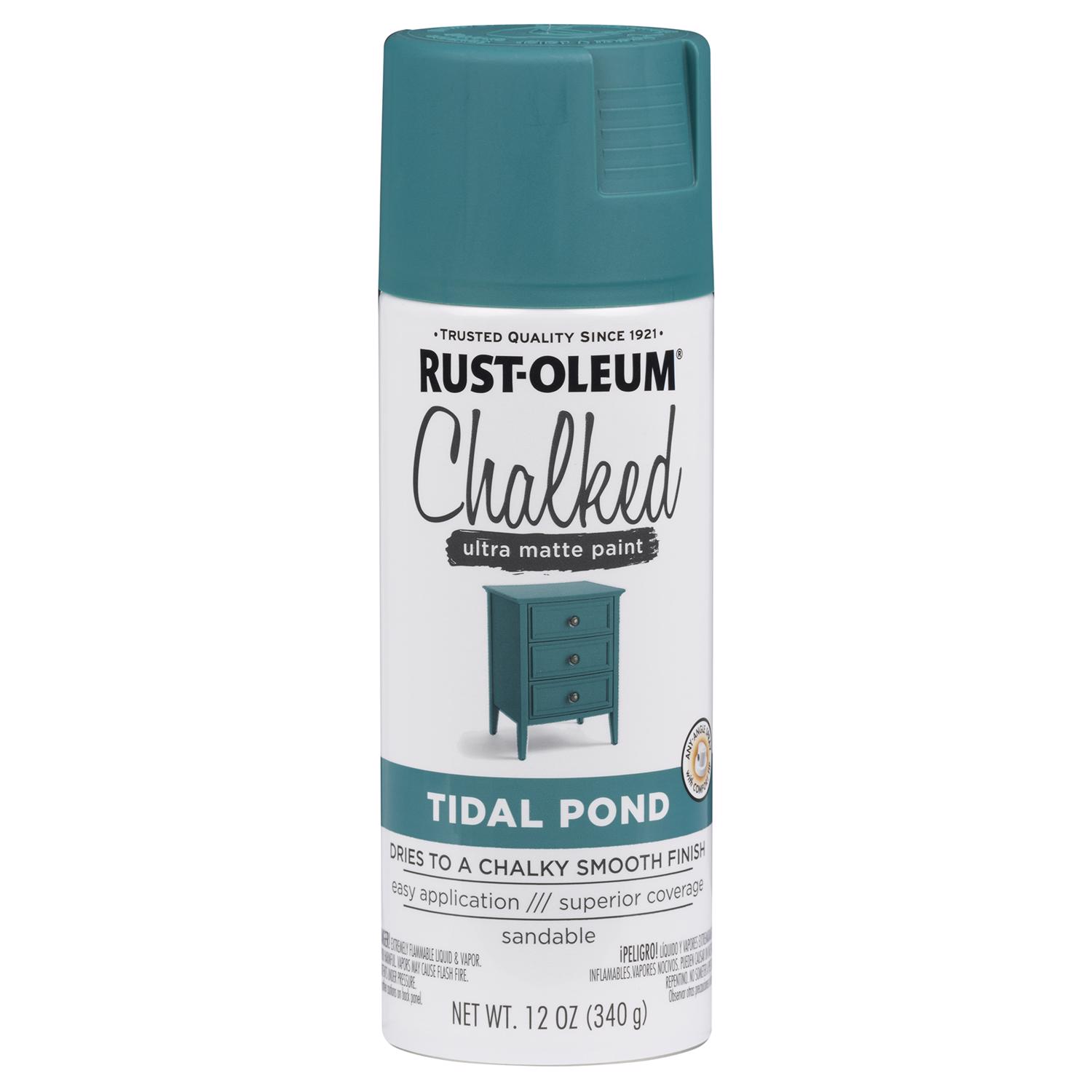 Rust-Oleum Chalked Ultra Matte Tidal Pond Oil-Based Acrylic Sprayable Chalk Paint 12 oz