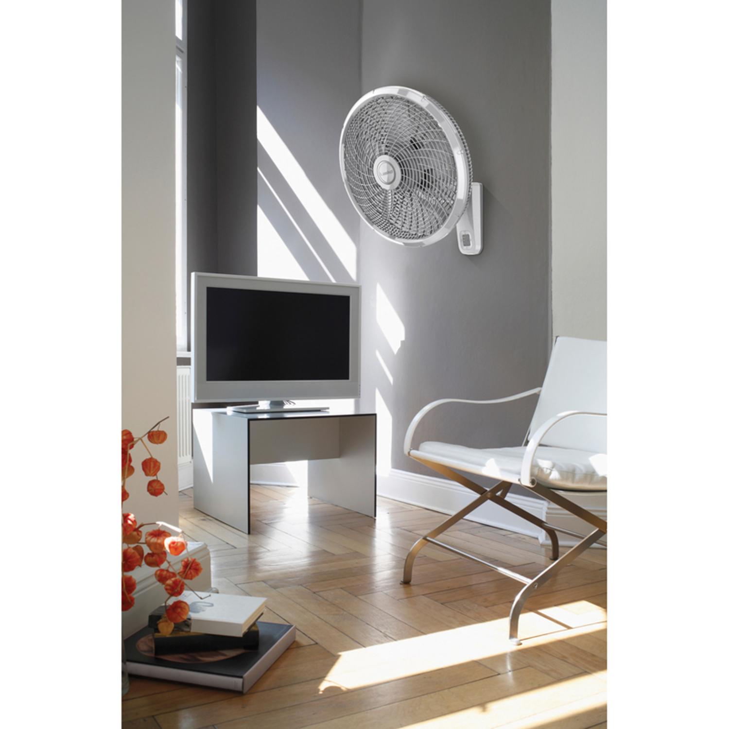 Lasko 22.5 in. H X 18 in. D 3 speed Oscillating Wall Mount Fan Remote