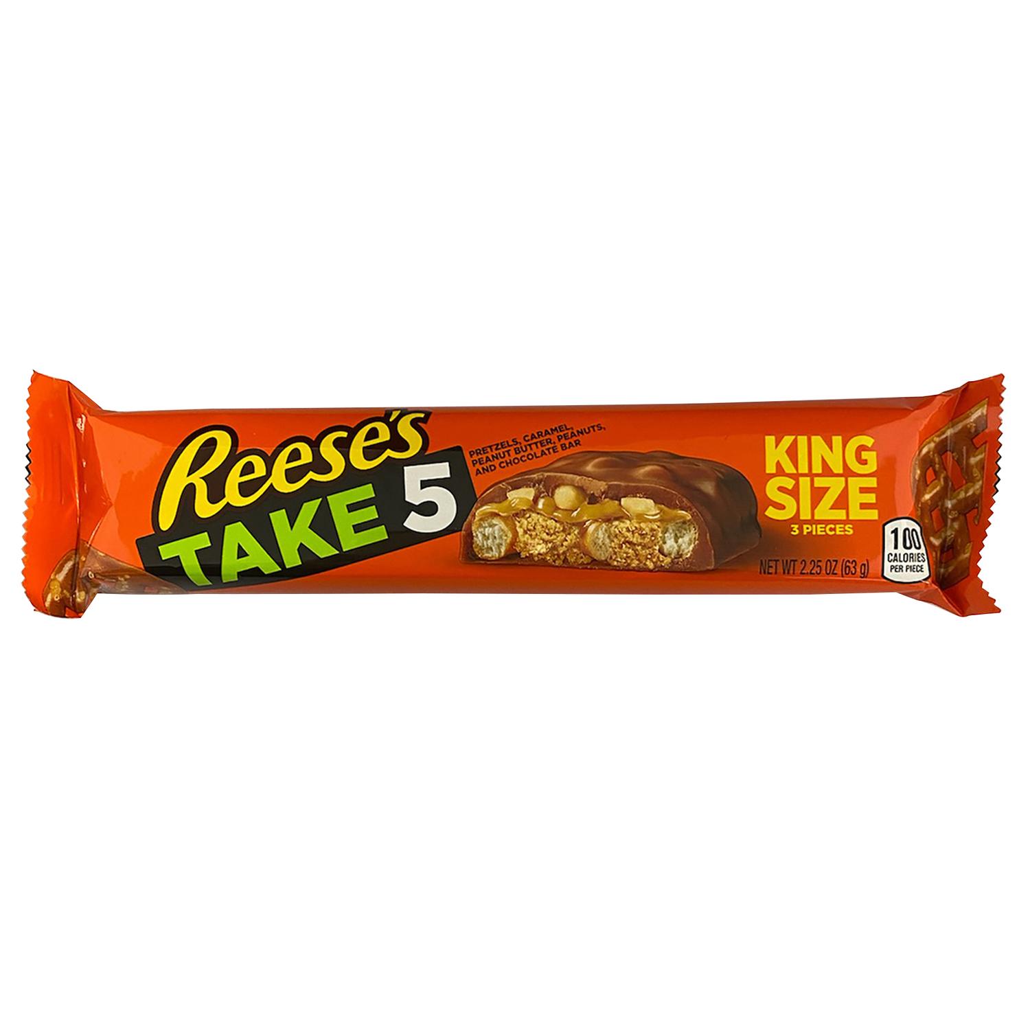 Reese's Take 5 Caramel, Chocolate, Pretzels, Peanut Butter and Peanut Candy Bar 2.25 oz