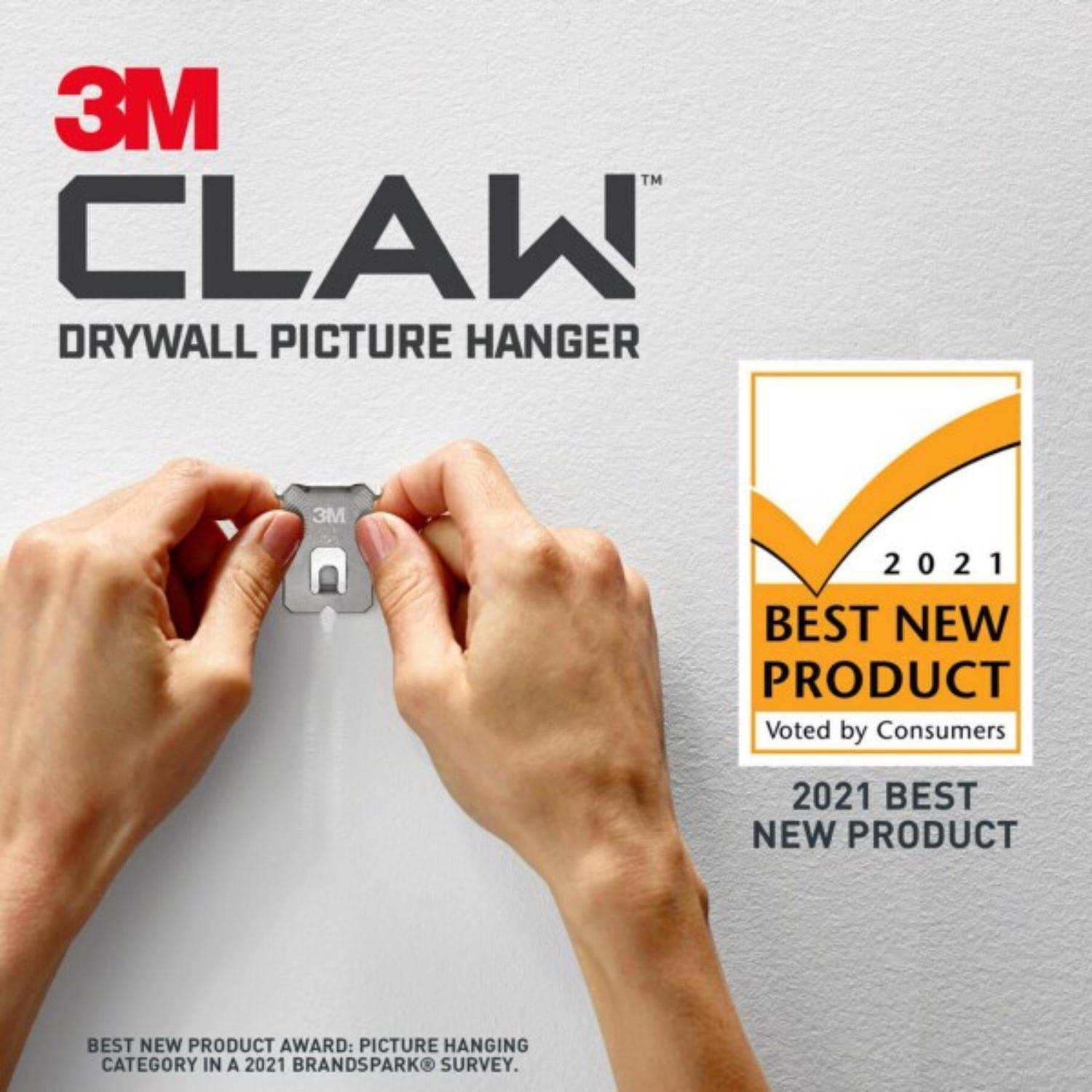 3M Claw Silver Drywall Picture Hanger 15 lb 1 pk