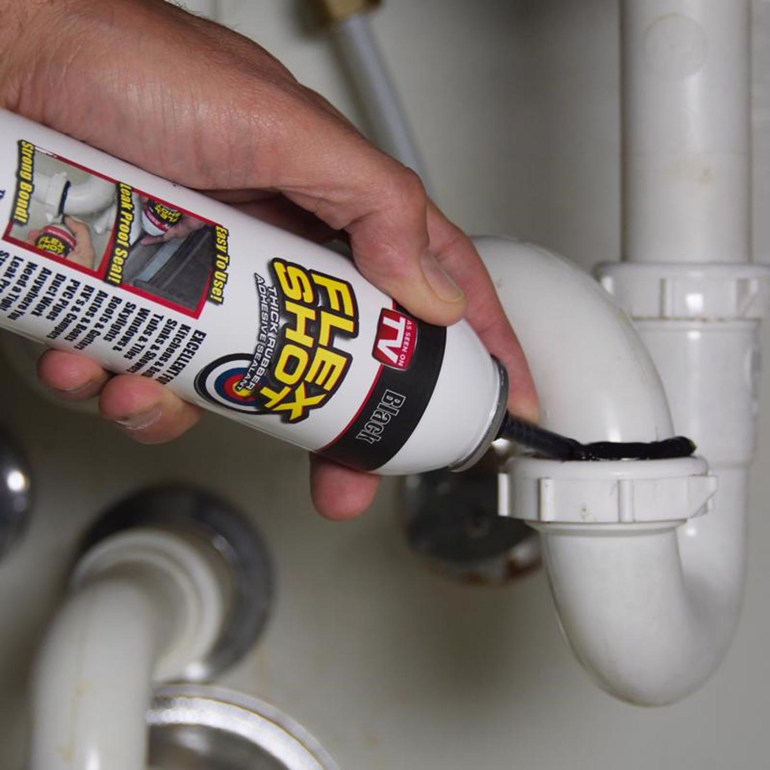 Flex Seal Family of Products Flex Shot Black Rubber All Purpose Waterproof Sealant 8 oz
