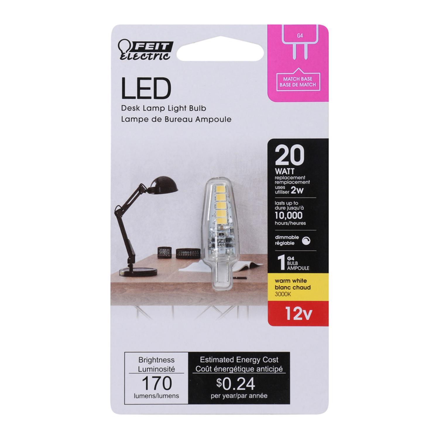 Feit T4 G4 LED Bulb Warm White 20 Watt Equivalence 1 pk