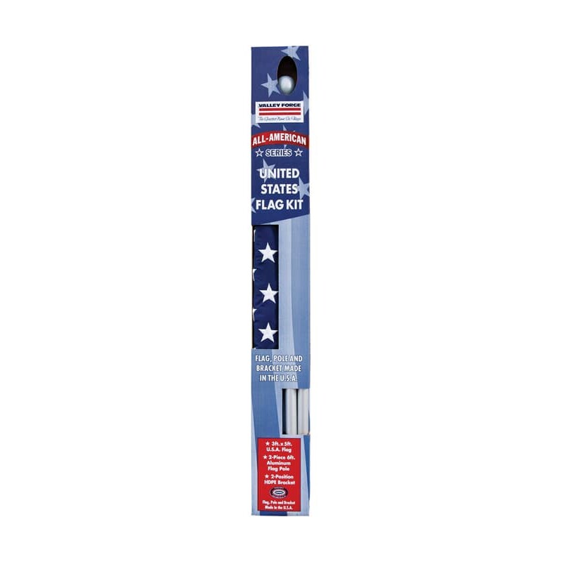 Valley Forge American Flag Kit 36 in. H X 60 in. W