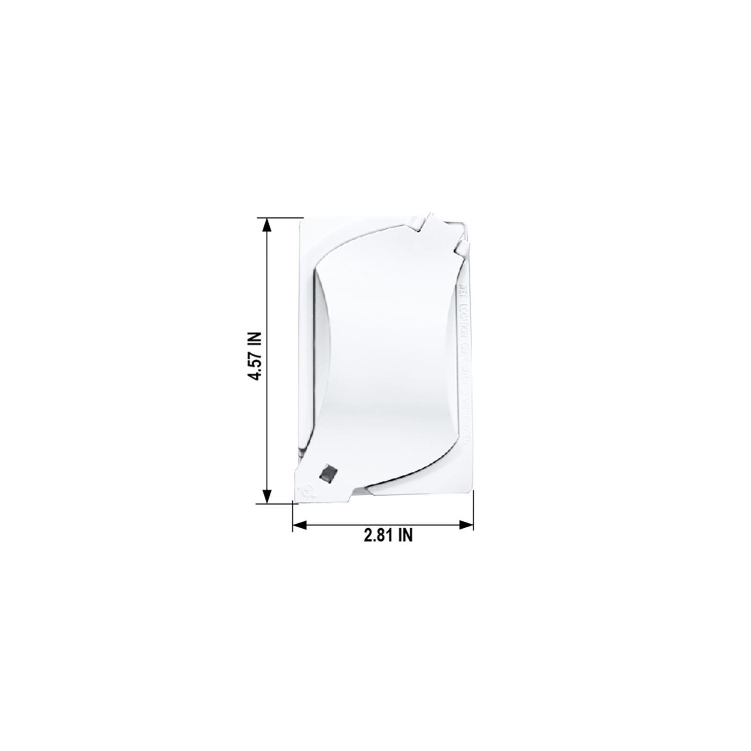 Sigma Engineered Solutions Rectangle Metal 1 gang 4.57 in. H X 2.81 in. W Universal Cover